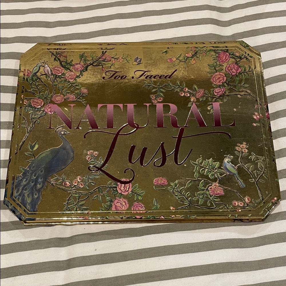 Too Faced Natural Lust Palette with Gold and Floral Design